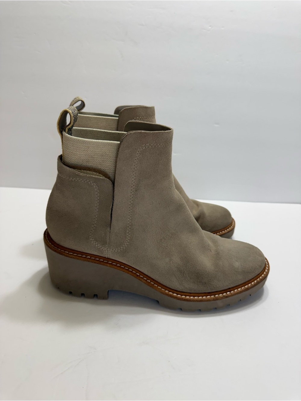 Dolce Vita Women's Suede Wedge Ankle Boots sz 7.5